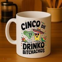 Funny Cinco De Drinko Bitchachos Margirita Tequila  Coffee Mug thumb 4