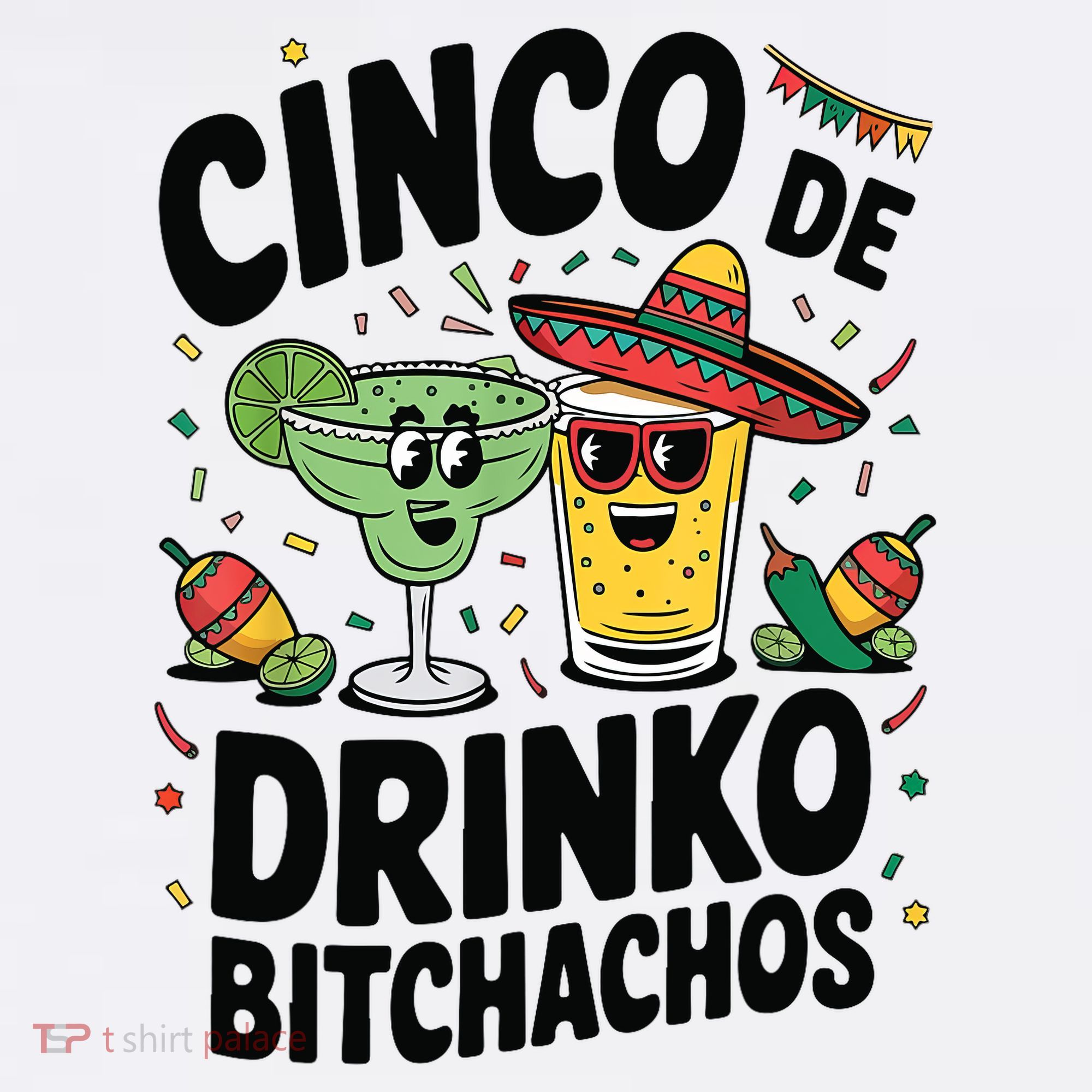 Funny Cinco De Drinko Bitchachos Margirita Tequila  Women's Hoodie