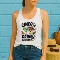 Funny Cinco De Drinko Bitchachos Margirita Tequila  Women's Tank Top thumb 2
