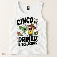 Funny Cinco De Drinko Bitchachos Margirita Tequila  Tank Top thumb 2