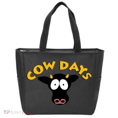 Funny Cow Days Cool Design Tote Bag