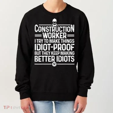 Funny Construction Design For Dad Construction Worker Women's Sweatshirt