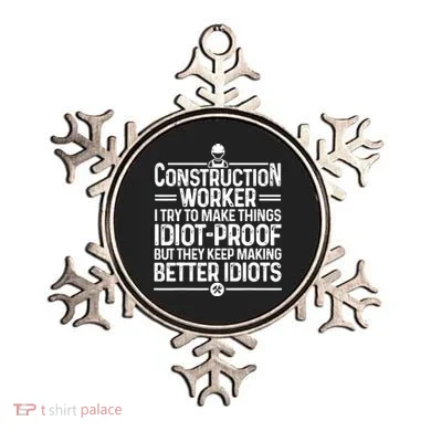 Funny Construction Design For Dad Construction Worker Ornament