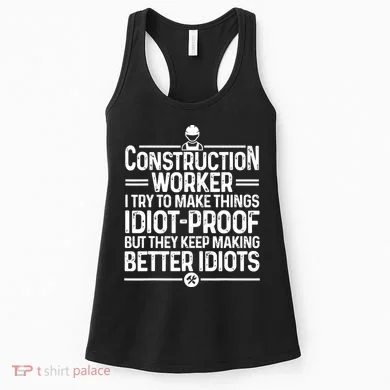 Funny Construction Design For Dad Construction Worker Women's Tank Top