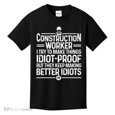 Funny Construction Design For Dad Construction Worker Kids T-Shirt