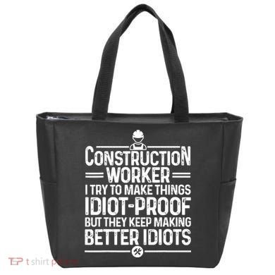 Funny Construction Design For Dad Construction Worker Tote Bag