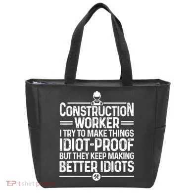 Funny Construction Design For Dad Construction Worker Tote Bag