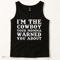 Funny Cowboy Dad Husband Or Boyfriend Tank Top thumb 2