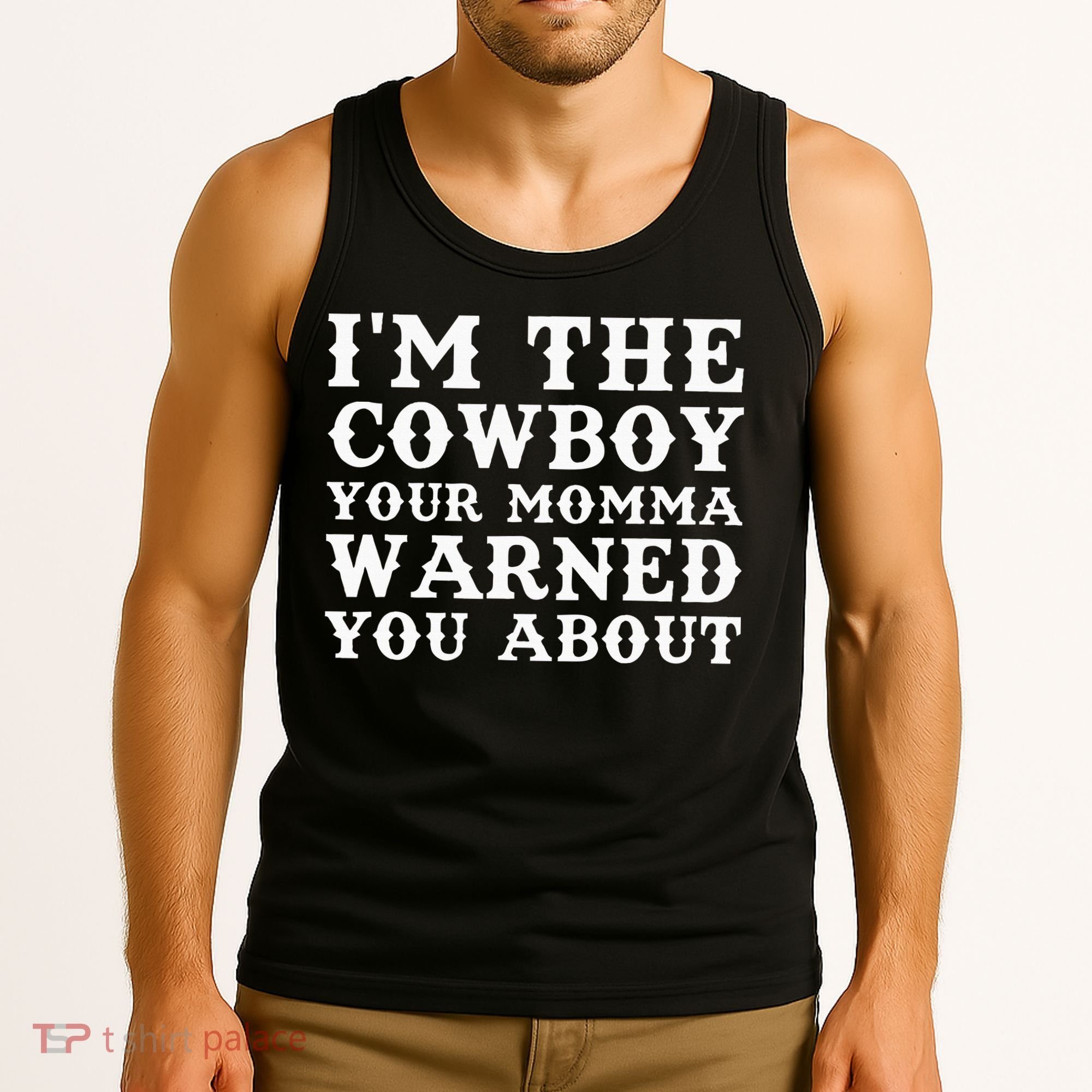 Funny Cowboy Dad Husband Or Boyfriend Tank Top