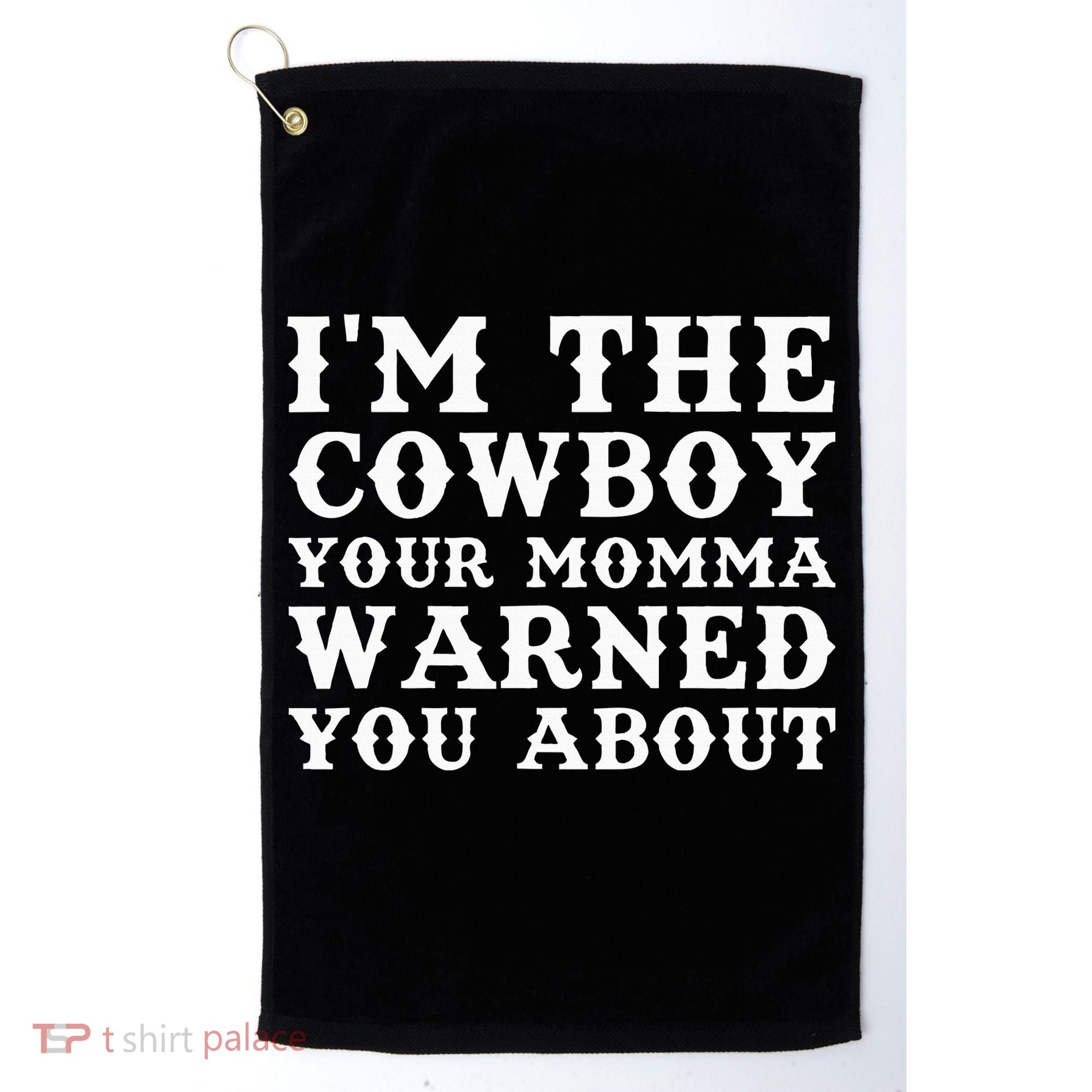 Funny Cowboy Dad Husband Or Boyfriend Golf Towel