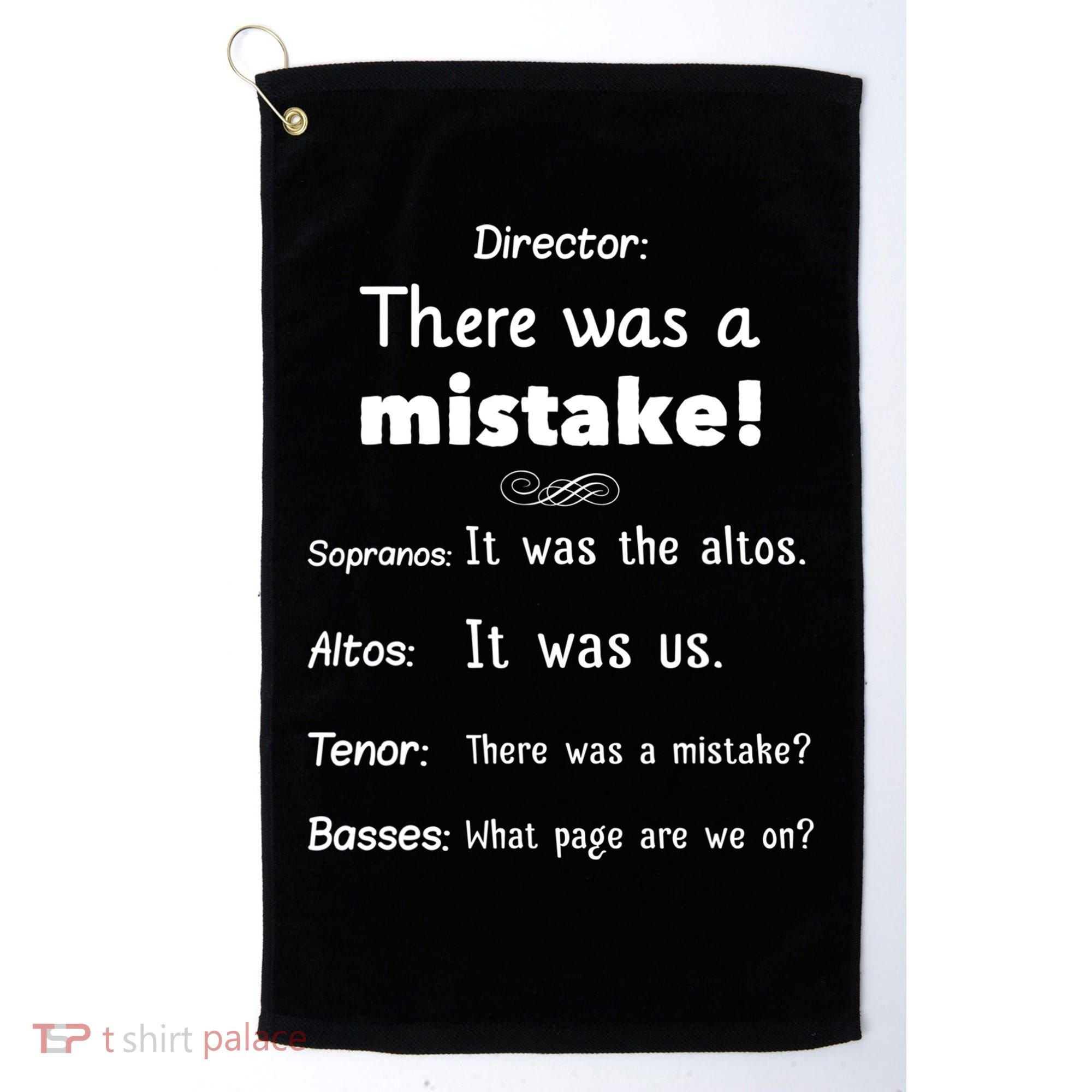 Funny Choir Director Soprano Alto Tenor Bass Gift Golf Towel