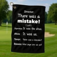 Funny Choir Director Soprano Alto Tenor Bass Gift Golf Towel thumb 1