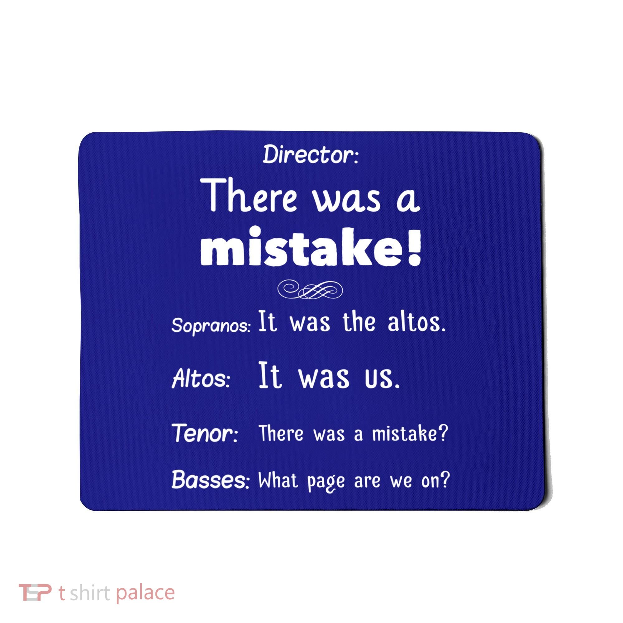 Funny Choir Director Soprano Alto Tenor Bass Gift Mousepad
