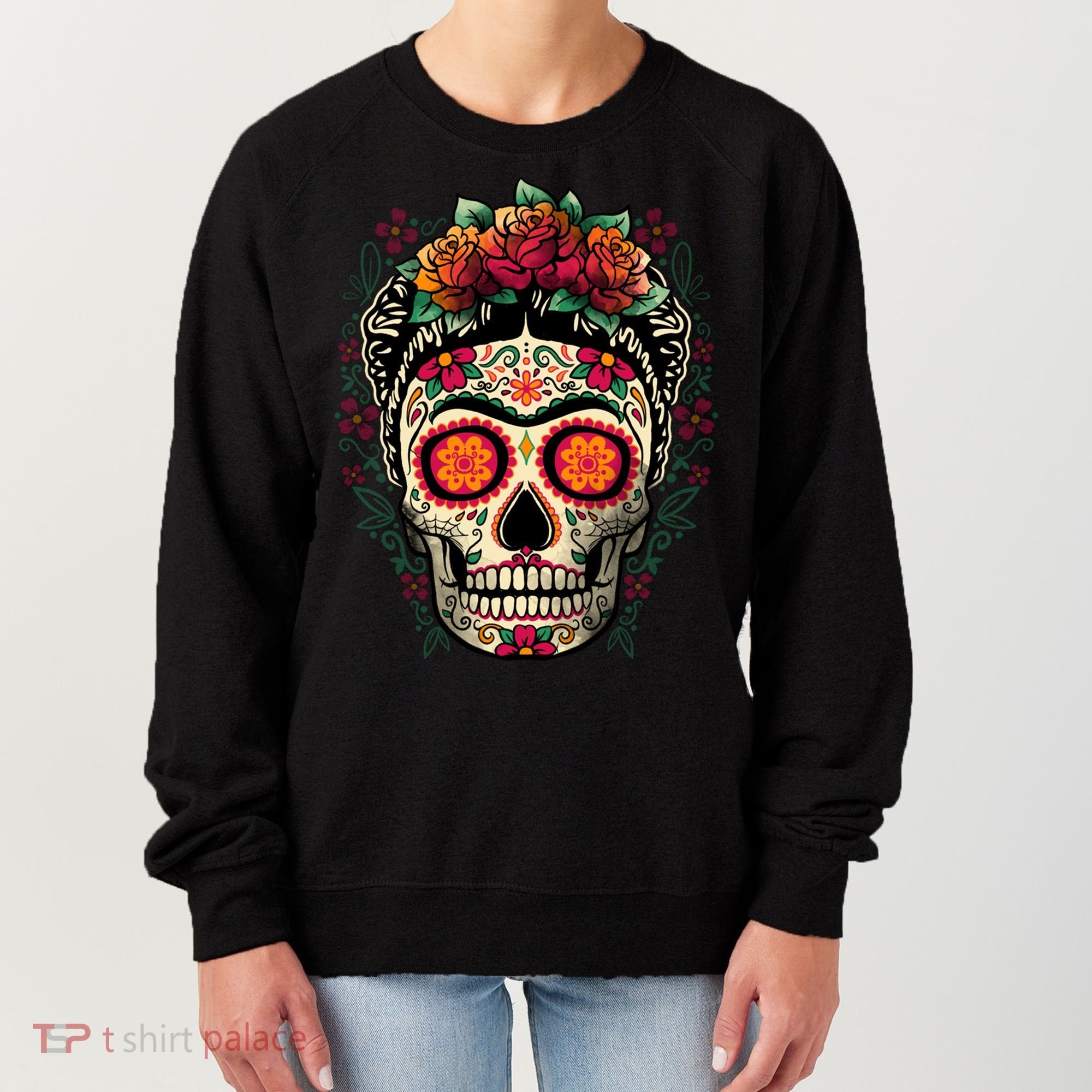 Frida Calavera Dia De Los Muertos Day Of The Dead Women's Sweatshirt