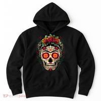 Frida Calavera Dia De Los Muertos Day Of The Dead Hoodie thumb 0