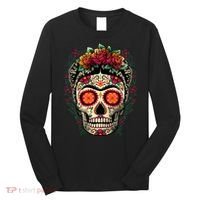 Frida Calavera Dia De Los Muertos Day Of The Dead Long Sleeve Shirt thumb 0
