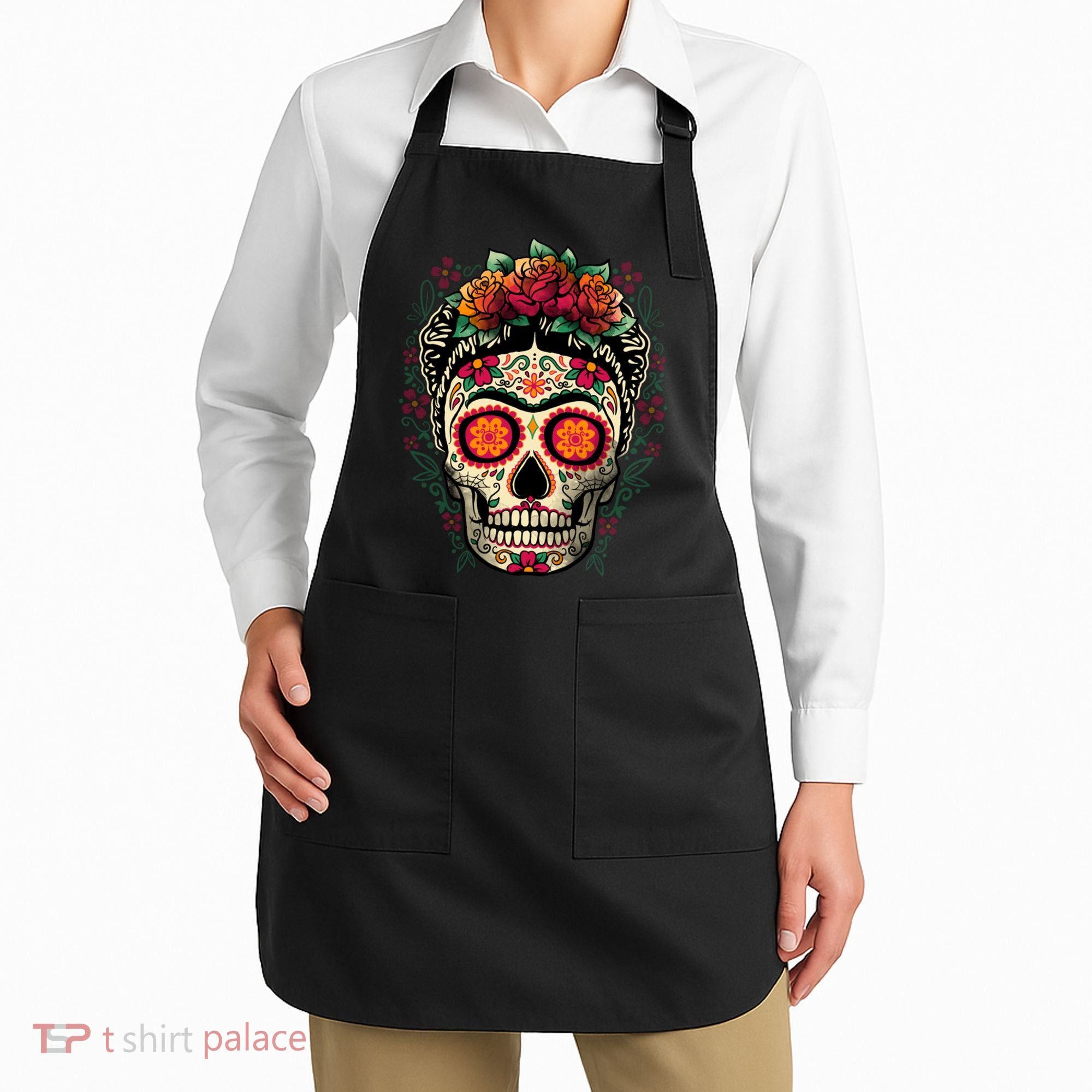 Frida Calavera Dia De Los Muertos Day Of The Dead Apron