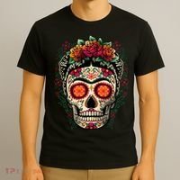 Frida Calavera Dia De Los Muertos Day Of The Dead T-Shirt thumb 3