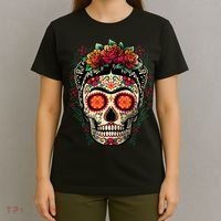 Frida Calavera Dia De Los Muertos Day Of The Dead T-Shirt thumb 4