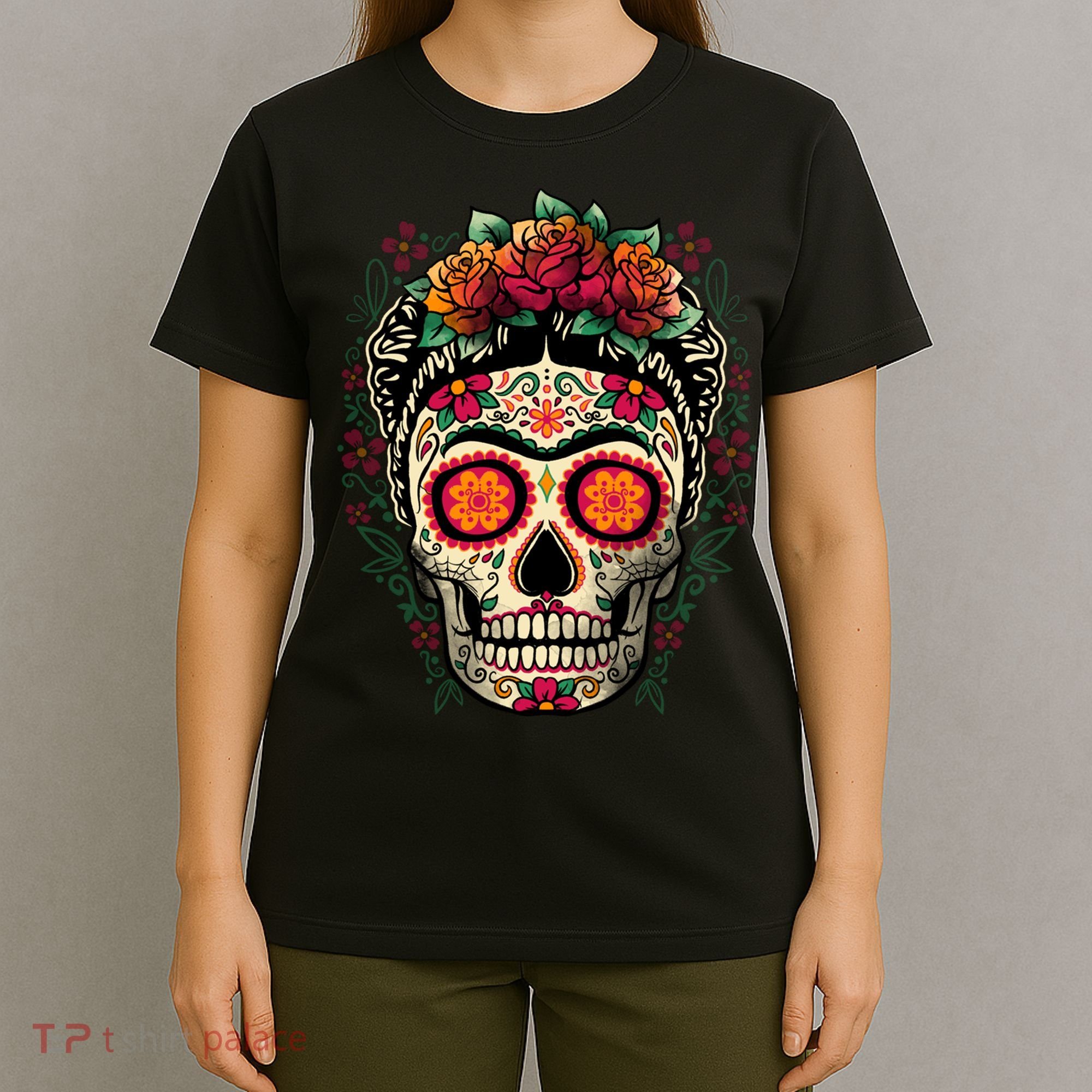 Frida Calavera Dia De Los Muertos Day Of The Dead T-Shirt
