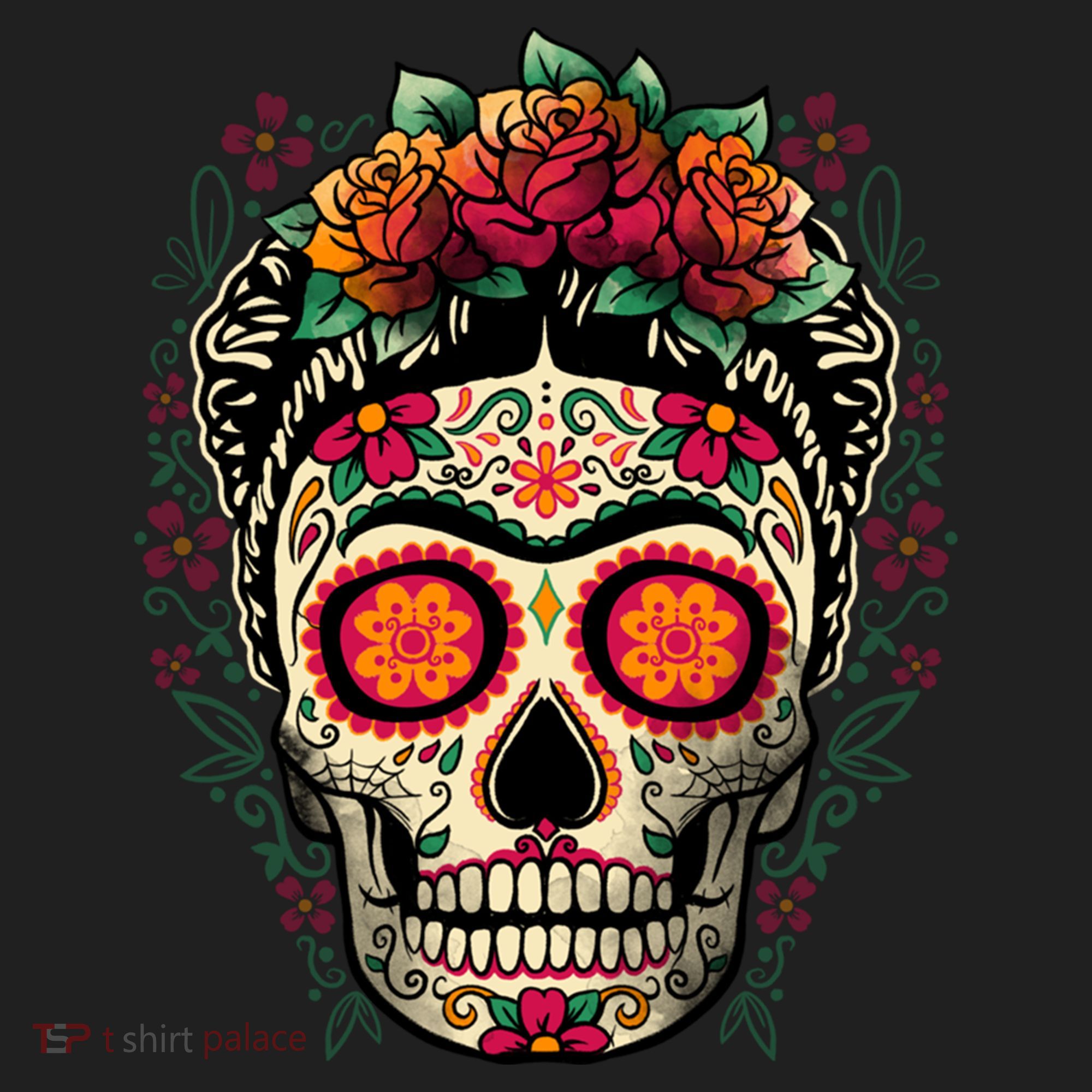 Frida Calavera Dia De Los Muertos Day Of The Dead Beanie