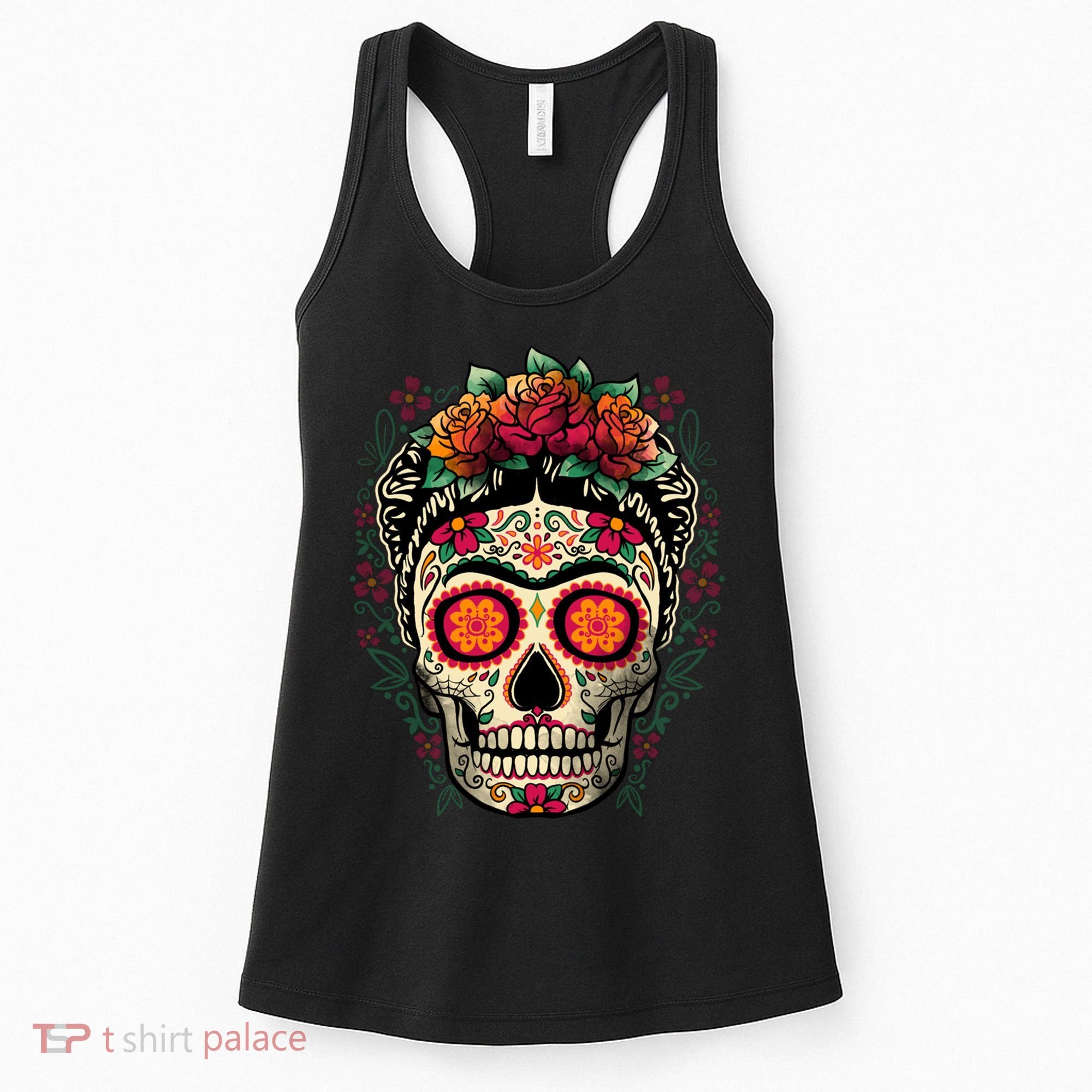 Frida Calavera Dia De Los Muertos Day Of The Dead Women's Tank Top