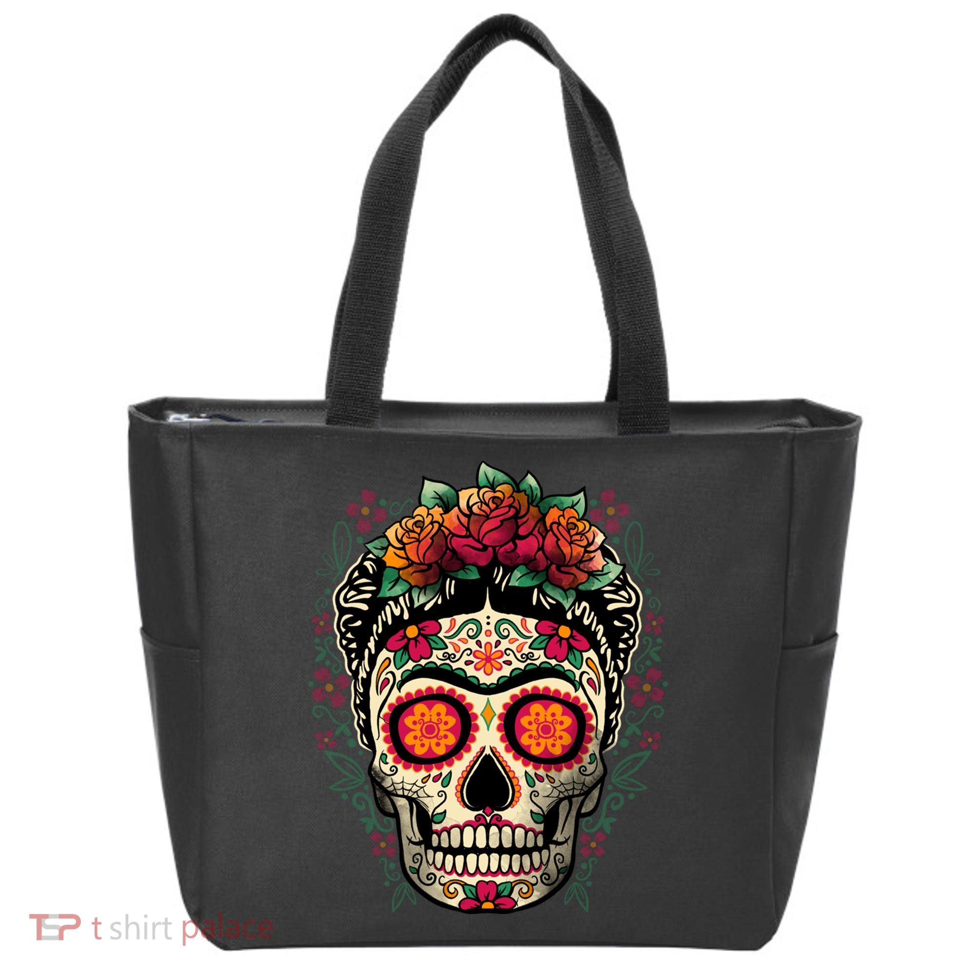Frida Calavera Dia De Los Muertos Day Of The Dead Tote Bag