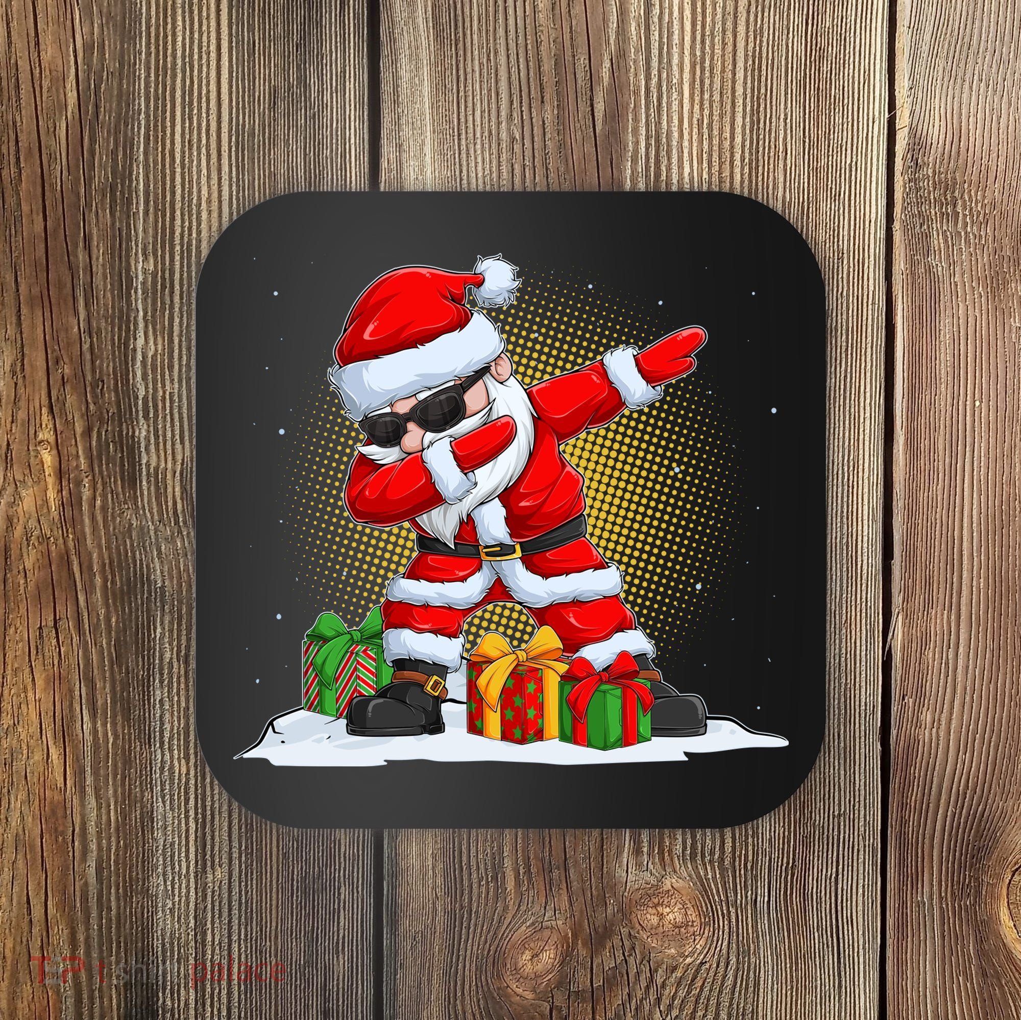 Funny Christmas Dabbing Santa Claus Coaster