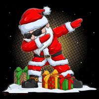 Funny Christmas Dabbing Santa Claus Mousepad thumb 1