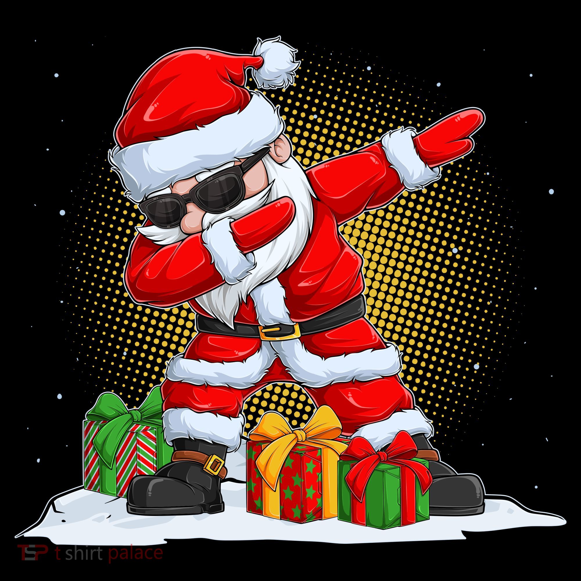 Funny Christmas Dabbing Santa Claus Mousepad