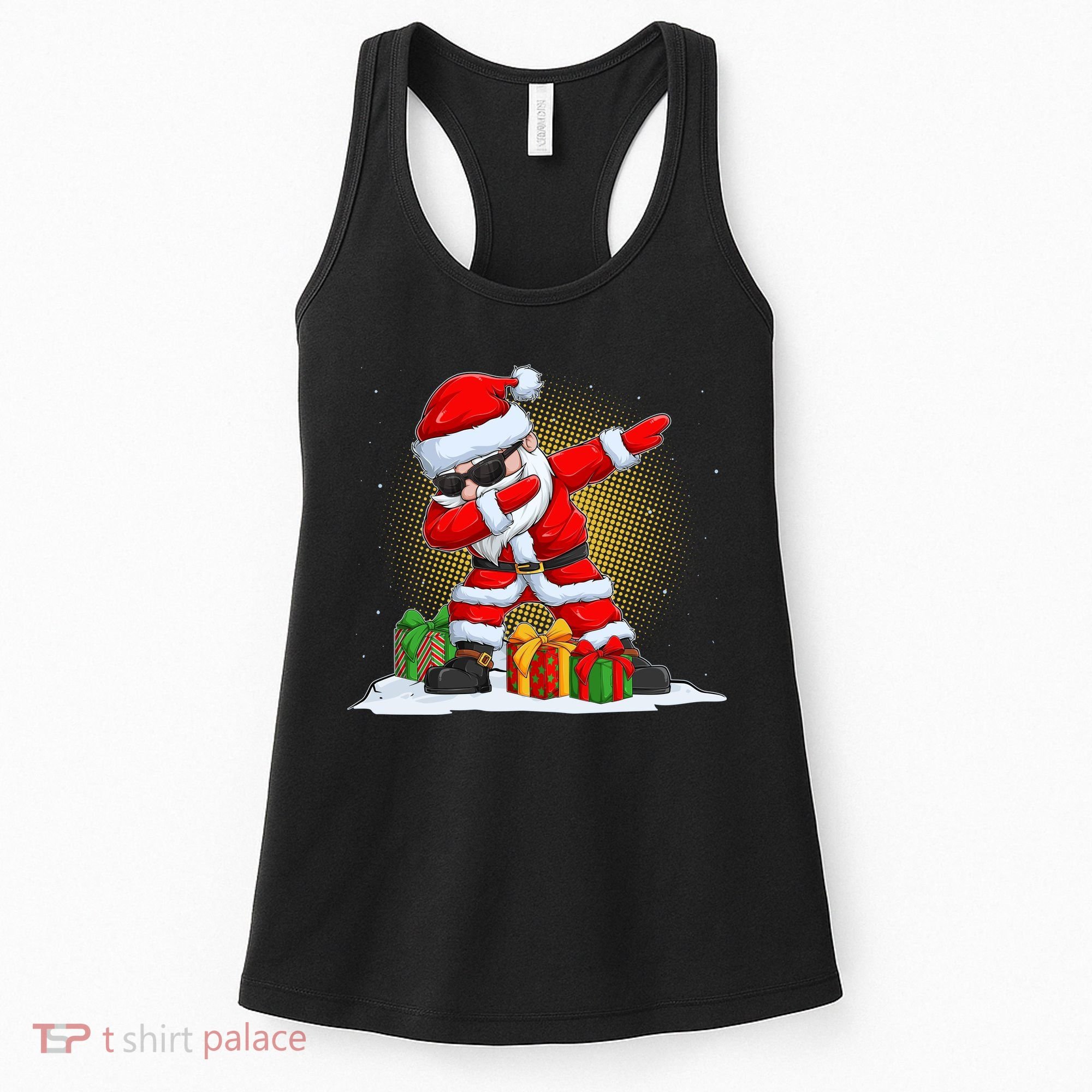 Funny Christmas Dabbing Santa Claus Women's Tank Top