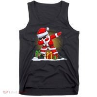 Funny Christmas Dabbing Santa Claus Tank Top thumb 0