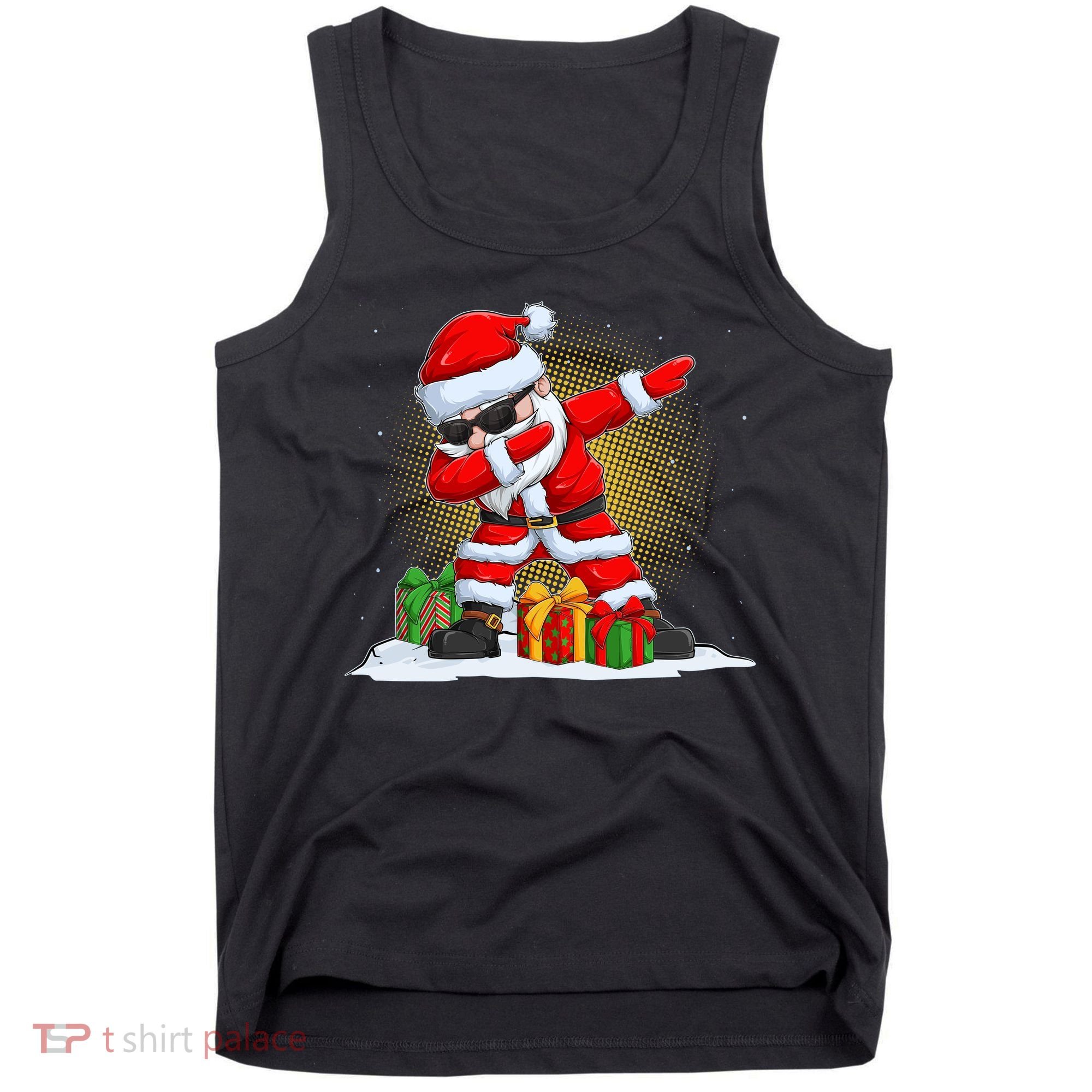 Funny Christmas Dabbing Santa Claus Tank Top