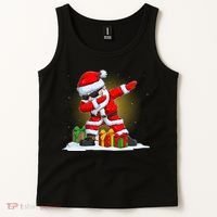 Funny Christmas Dabbing Santa Claus Tank Top thumb 2