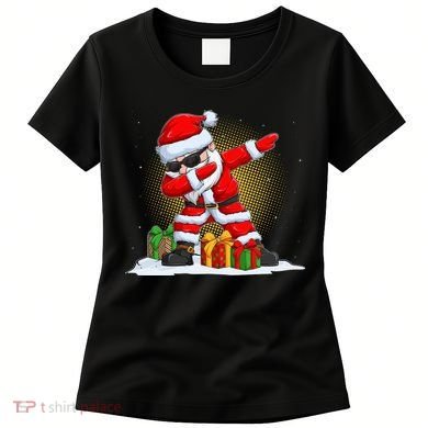 Funny Christmas Dabbing Santa Claus Women's T-Shirt