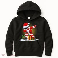 Funny Christmas Dabbing Santa Claus Kids Hoodie thumb 0