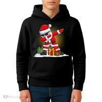 Funny Christmas Dabbing Santa Claus Kids Hoodie thumb 4