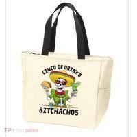 Funny Cinco De Drinko Bitchachos Mexican Fiesta Drinking Tote Bag thumb 3