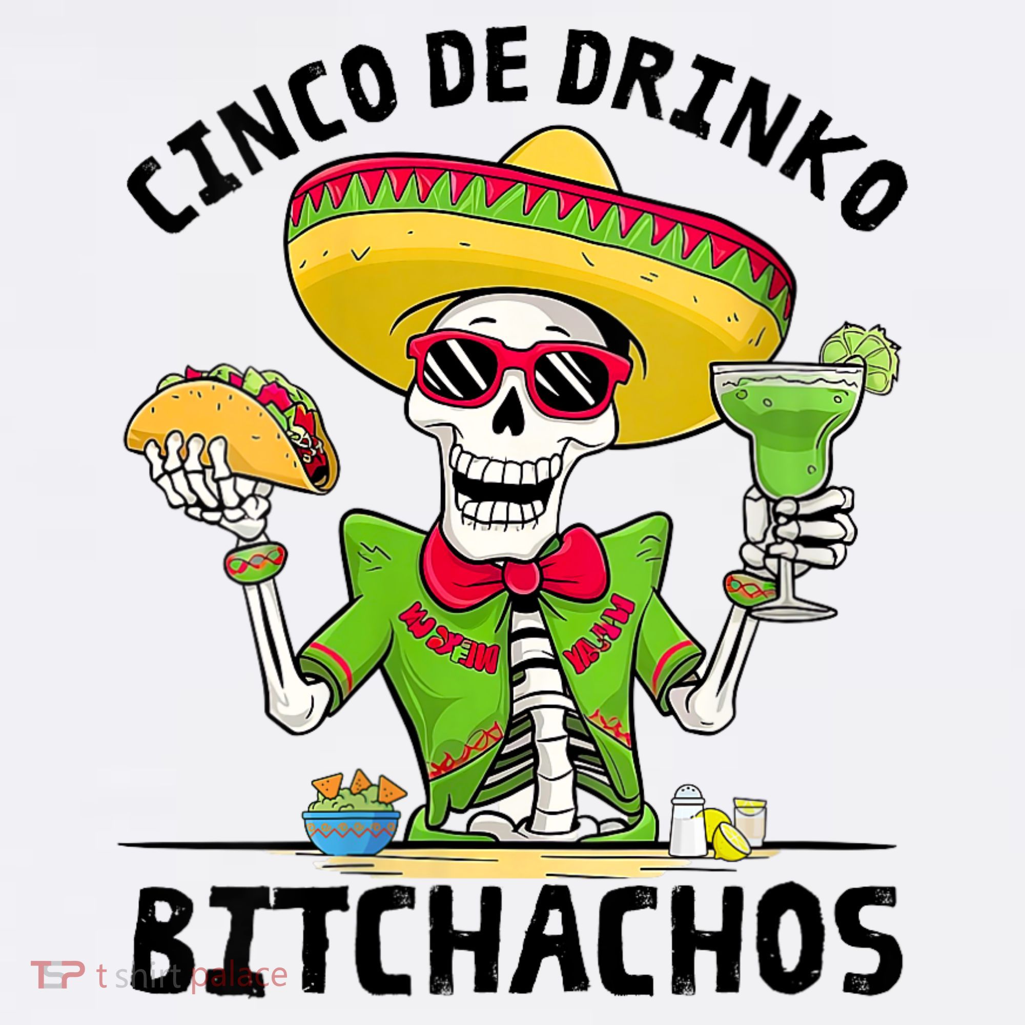Funny Cinco De Drinko Bitchachos Mexican Fiesta Drinking Apron
