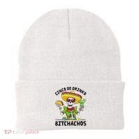 Funny Cinco De Drinko Bitchachos Mexican Fiesta Drinking Beanie thumb 0