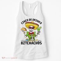 Funny Cinco De Drinko Bitchachos Mexican Fiesta Drinking Women's Tank Top thumb 0