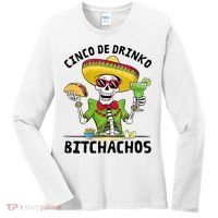 Funny Cinco De Drinko Bitchachos Mexican Fiesta Drinking Women's Long Sleeve Shirt thumb 0