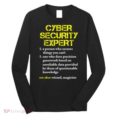 Funny Cybersecurity Definition Expert Computer Engineer TShirt Long Sleeve Shirt