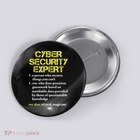 Funny Cybersecurity Definition Expert Computer Engineer TShirt Button thumb 0