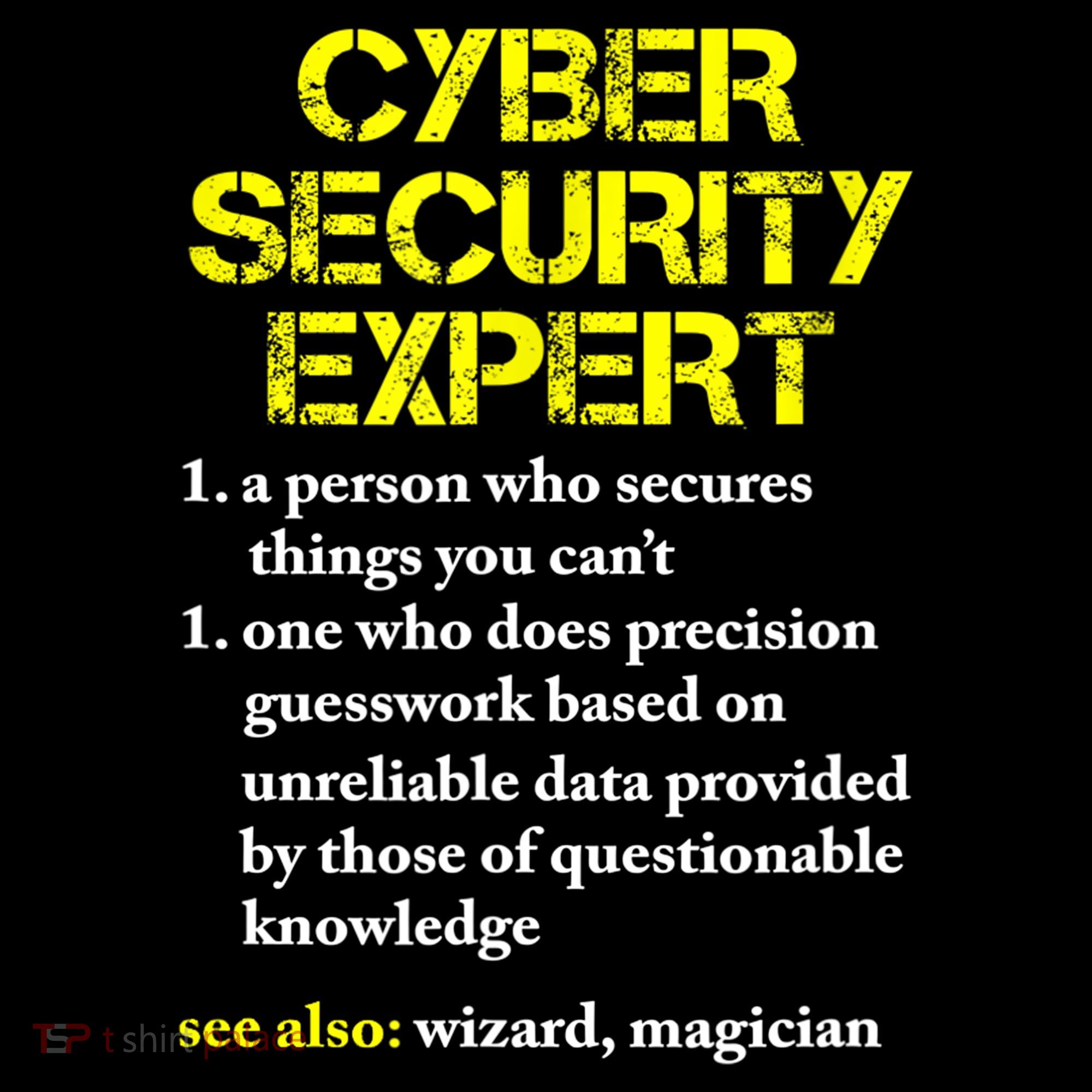 Funny Cybersecurity Definition Expert Computer Engineer TShirt Button