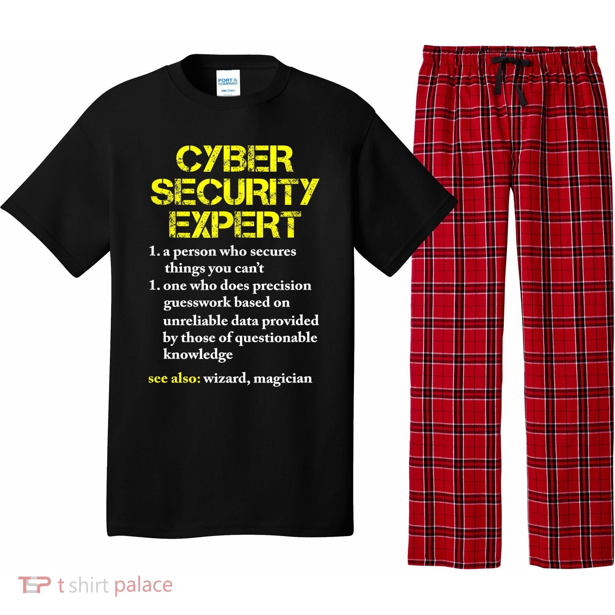 Funny Cybersecurity Definition Expert Computer Engineer TShirt Pajama Set