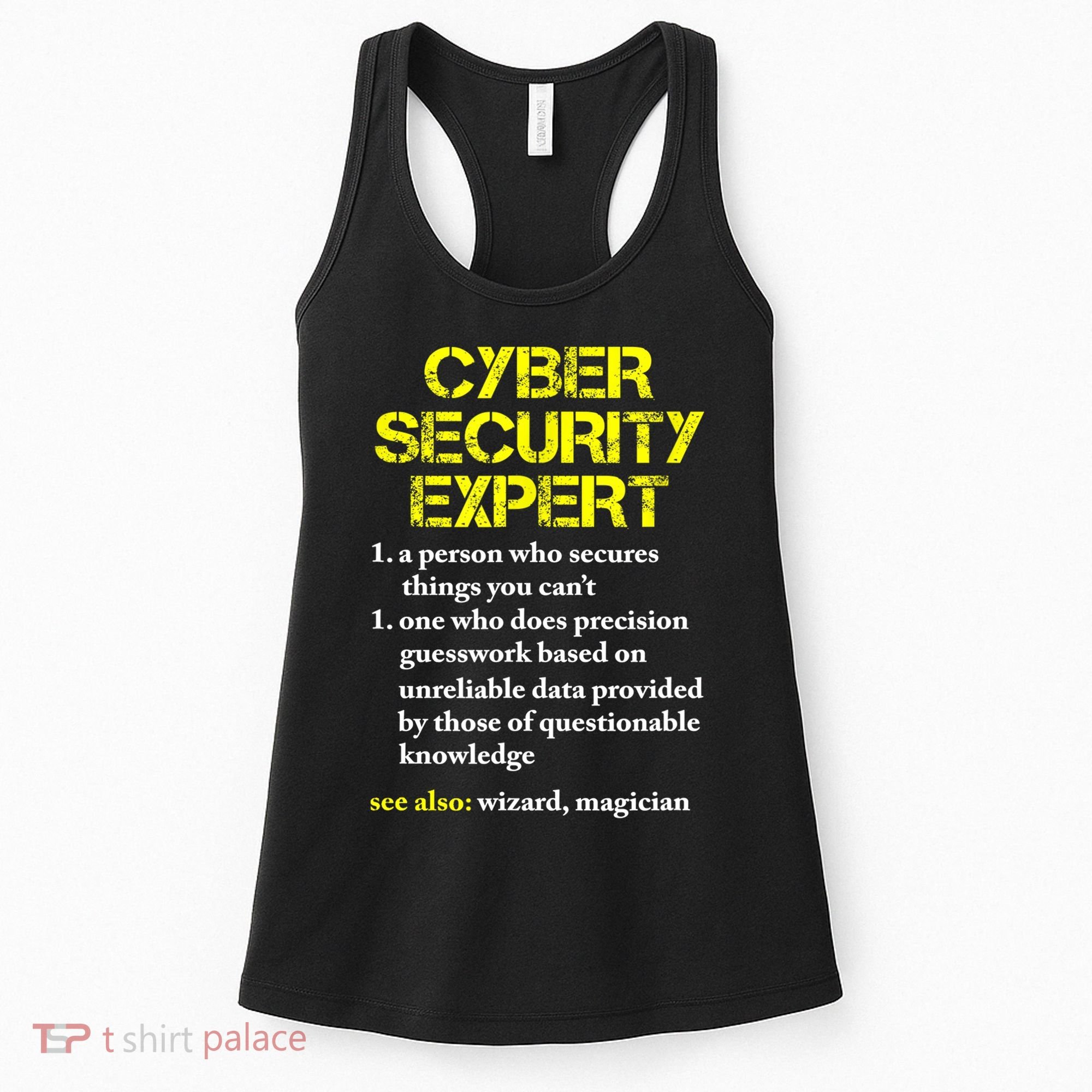 Funny Cybersecurity Definition Expert Computer Engineer TShirt Women's Tank Top
