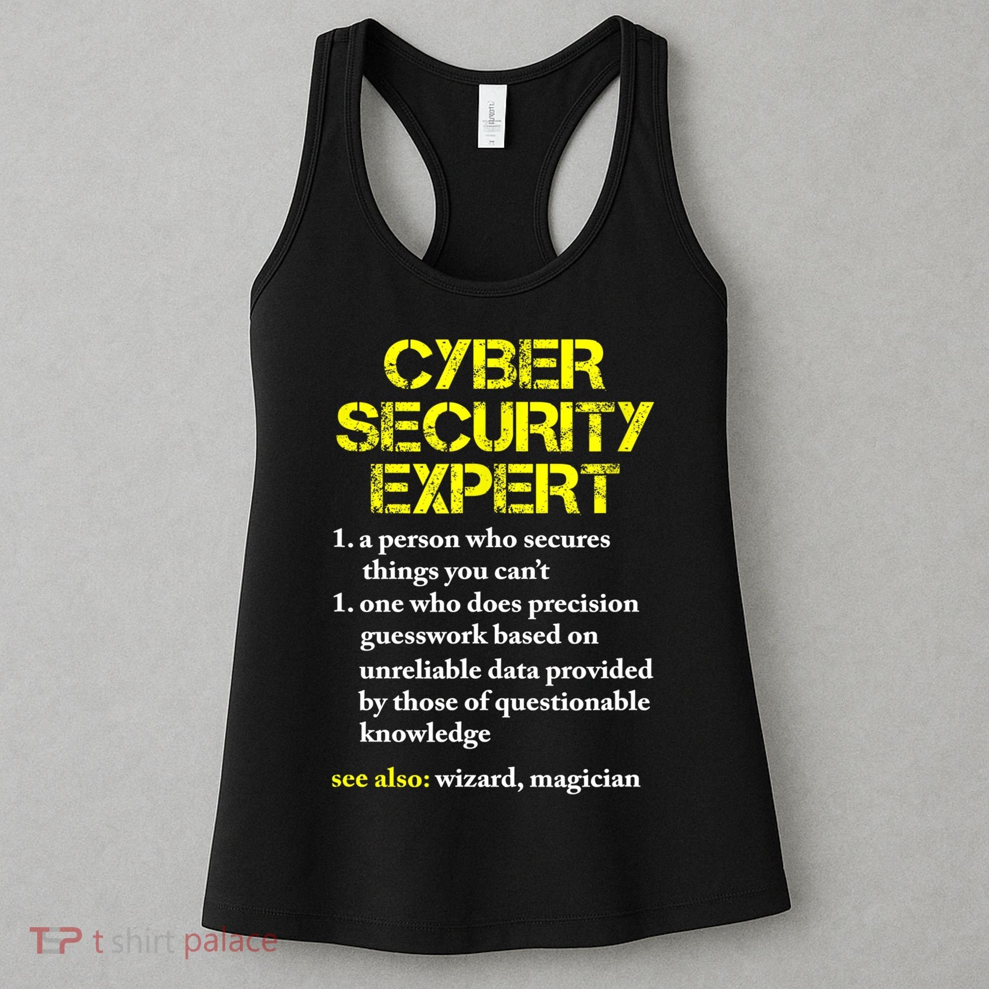 Funny Cybersecurity Definition Expert Computer Engineer TShirt Women's Tank Top