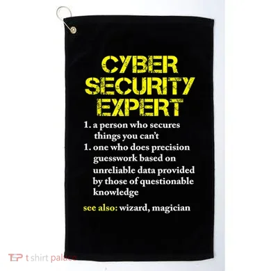 Funny Cybersecurity Definition Expert Computer Engineer TShirt Golf Towel