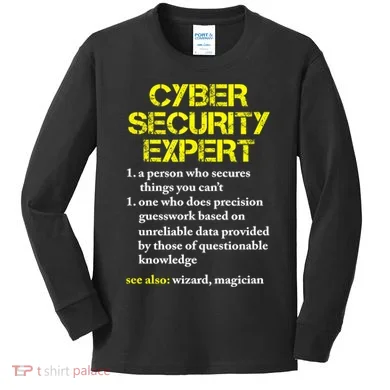 Funny Cybersecurity Definition Expert Computer Engineer TShirt Kids Long Sleeve Shirt